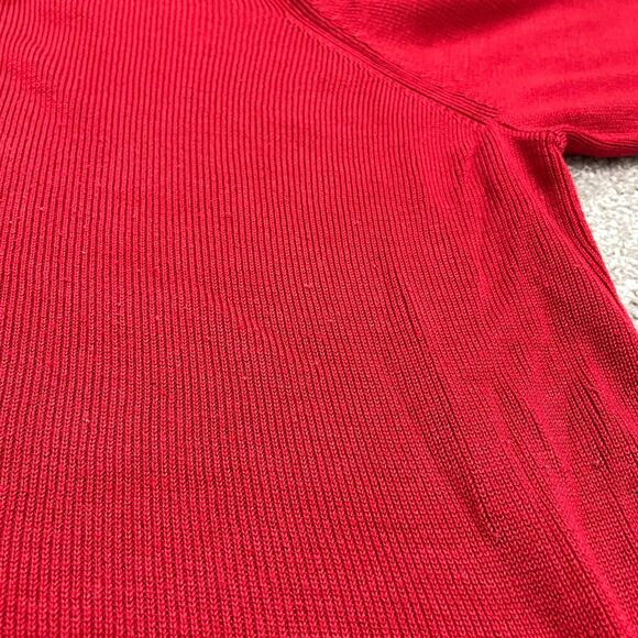 Requirements Acrylic Cowl Neck Pullover Sweater Womens Plus 2X Red Ribbed Knit - Picture 10 of 12